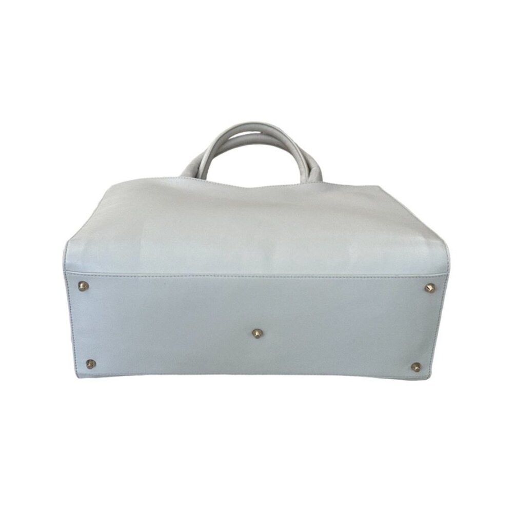 Sara Battaglia Plisse white Rainbow Tote Handbag - Picture 4 of 8